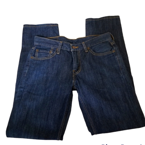 Levi's Men's Slim Cotton Jeans - Dark Blue Size 30 - Picture 1 of 15